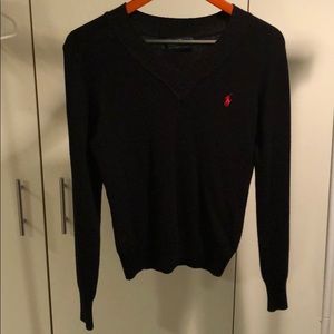 Black polo sweater